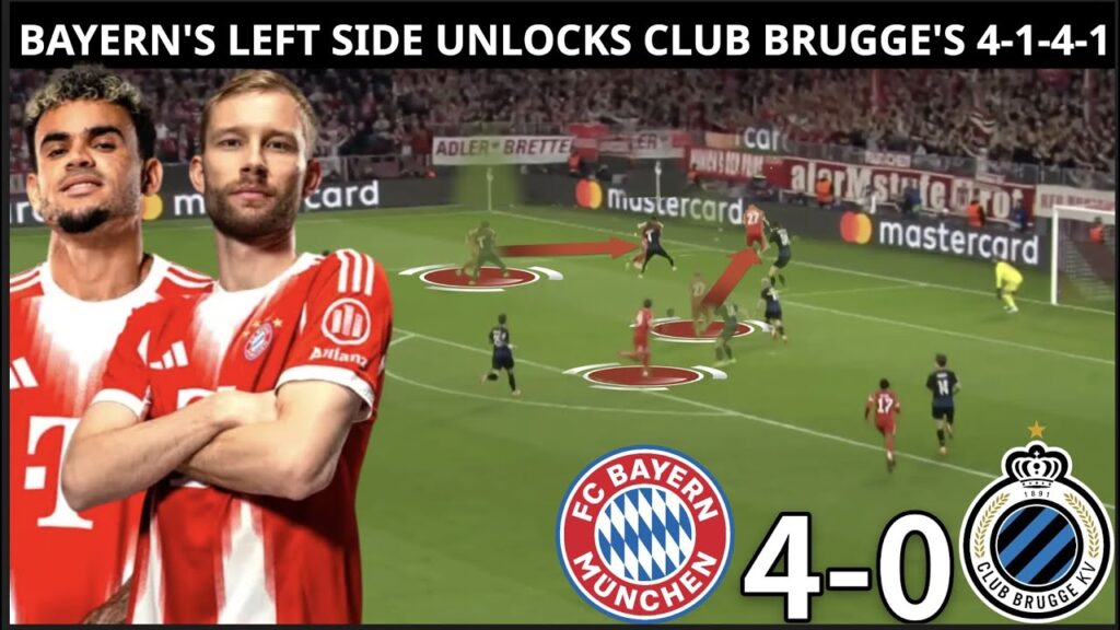 How Bayern’s Left Side Combinations Dominated Club Brugge’s 4-1-4-1