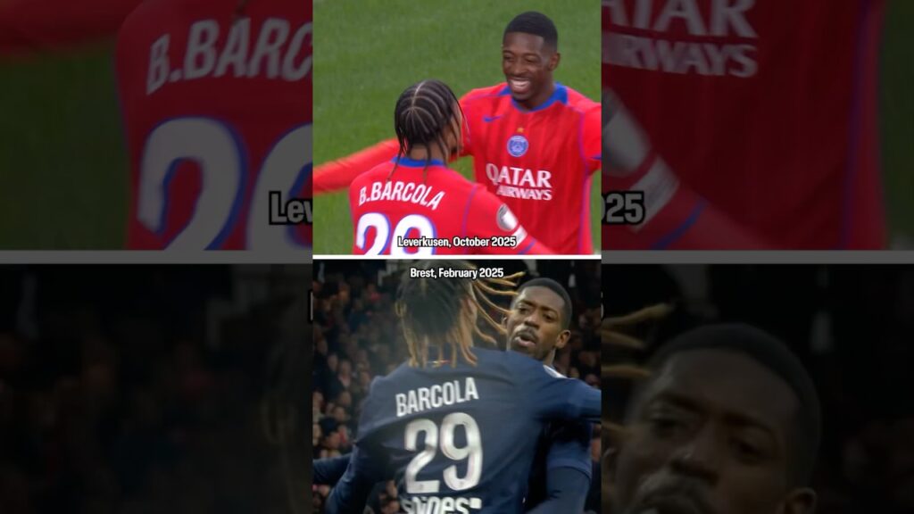 Dembélé scored the EXACT SAME goal twice! ✌️🤯 #UCL #ChampionsLeague #PSG #Ligue1 #Dembélé