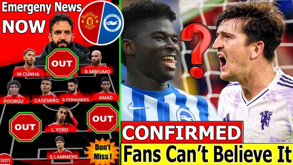 🚨UNBELIEVABLE!! || 3 KEY PLAYER OUT✅ AMORIM ANNOUNCED BREAKING NEWS || MAN UNITED VS BRIGHTON!!