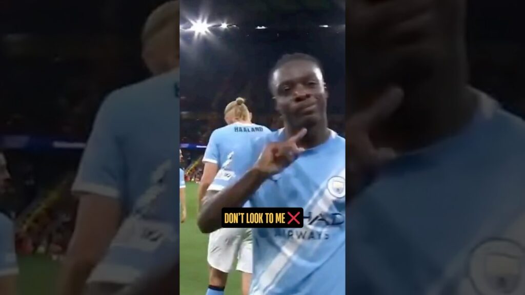 Man City star Jérémy Doku deflects all glory to God after scoring in the Champions League. 🙌
