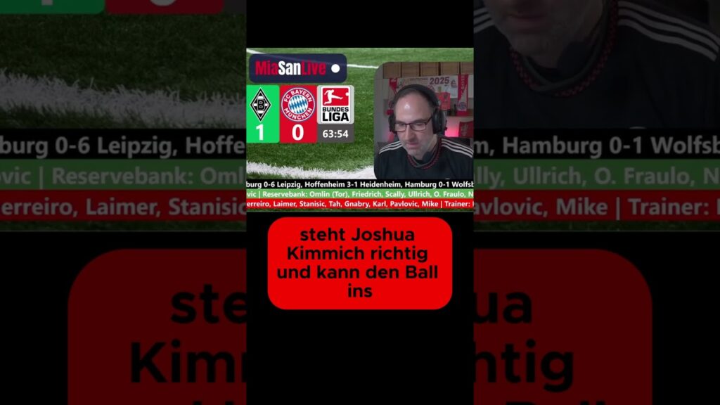 ⚽ Tor Joshua Kimmich zum 1-0 gegen Gladbach | 8. Spieltag Bundesliga 🔴⚪#fcbayernmünchen #bundesliga