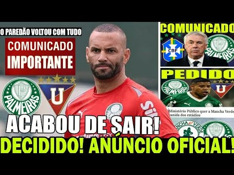 PALMEIRAS DECIDIU ANUNCIAR TUDO! WEVERTON DEFINIDO! GILBERTO ANIMA! NOTA OFICIAL E CARLOS MIGUEL E+