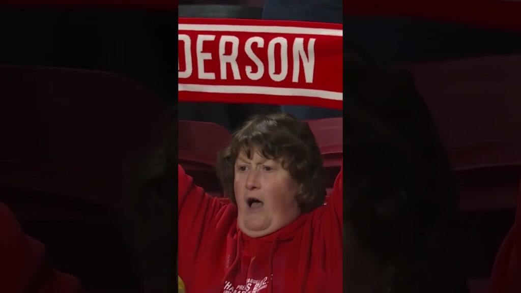 Jordan Henderson and the Liverpool away contingent share a moment post-game ❤️