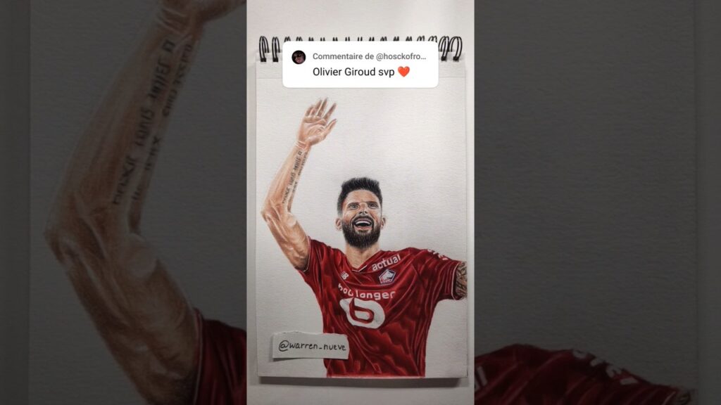 Olivier Giroud drawing 🇫🇷✍🏼 #football #ligue1 #giroud #art