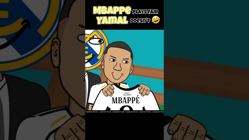 😅 Mbappé & Yamal exchange gifts… but it goes wrong! 🎁⚽
