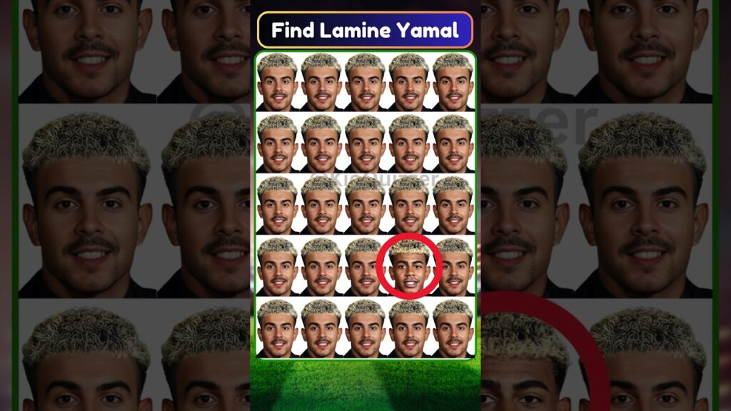Find Cristiano Ronaldo , Lamine Yamal & Vinícius Júnior ? #quiz #sports #football #ronaldo #cr7