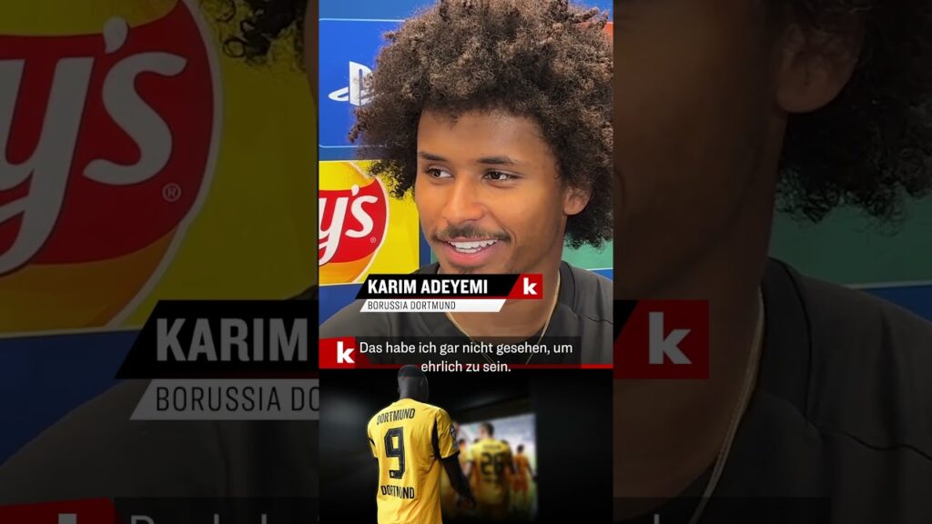 "Vielleicht Marketing": Adeyemi scherzt über Guirassy-Trikot #shorts