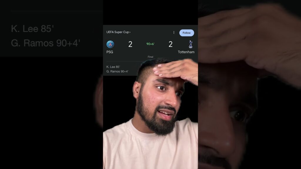 Gonçalo Ramos goal vs Tottenham #psg #tottenham #spurs #nayeemutd