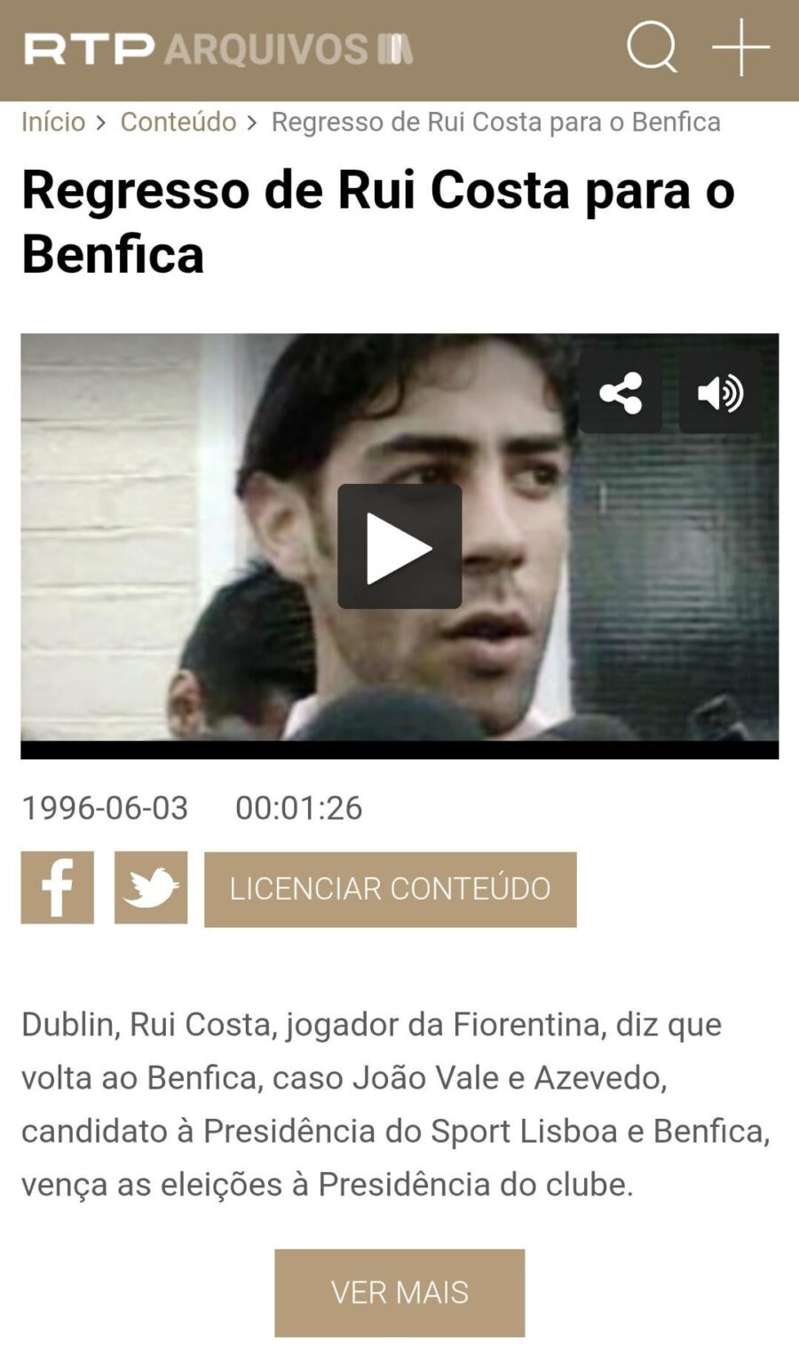 Rui Costa sempre do lado errado da História