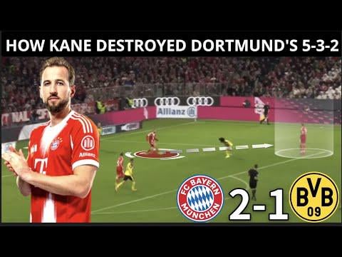 Analysis On How Harry Kane’s Quarterback Role Exploited Dortmund’s 5-3-2