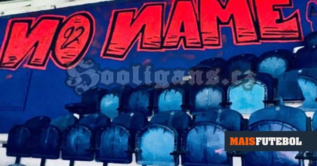 FOTO: claque do Benfica pinta graffiti nas bancadas do Dragão | MAISFUTEBOL