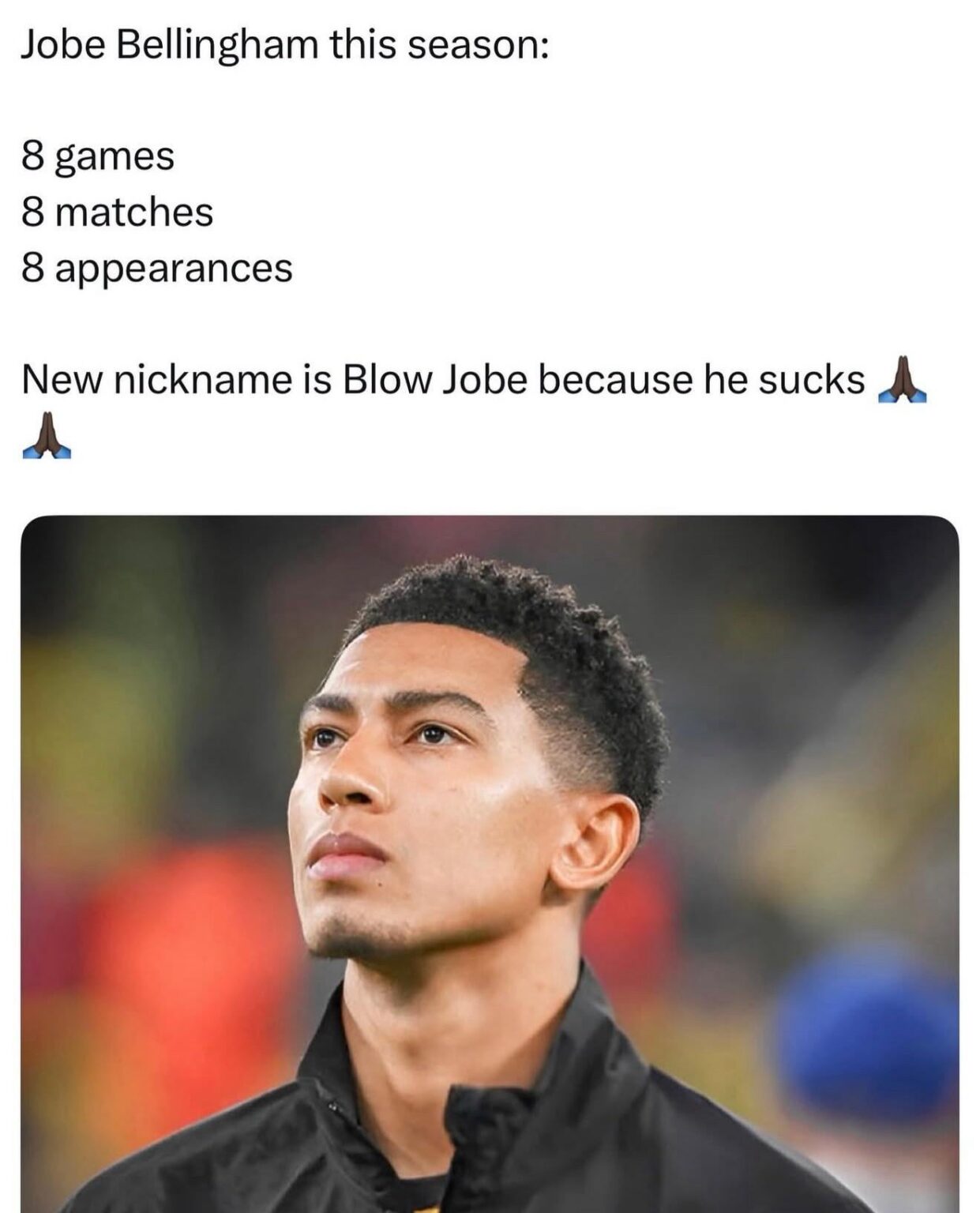 Jobe is clearly hurrying it