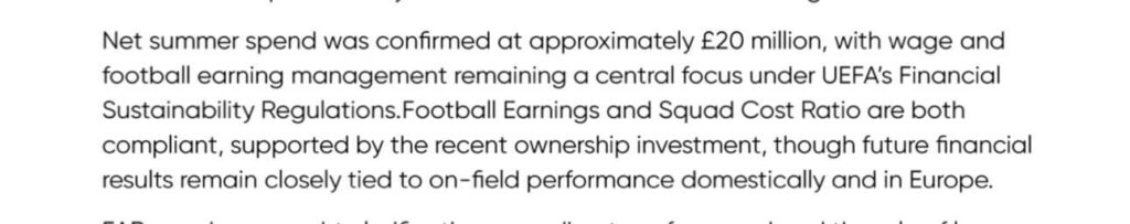 Rangers FAB confirm net spend in the summer was approximately £20m