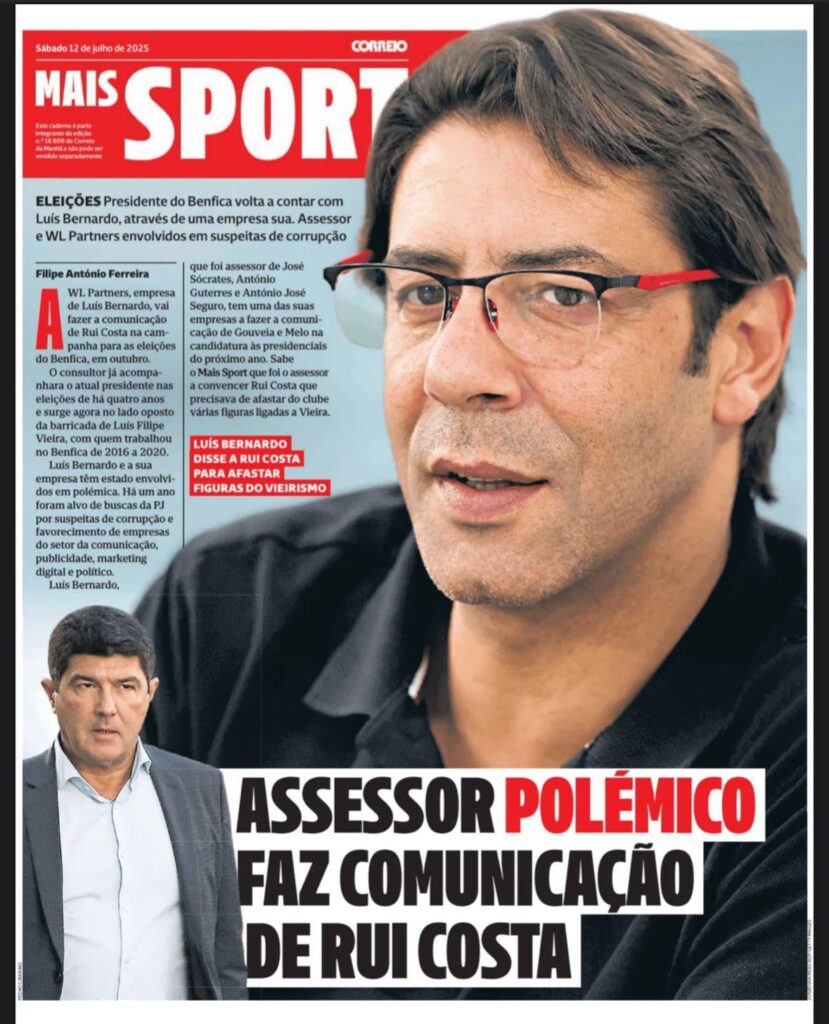 Luís Bernardo, suspeito de corrupção, é o principal responsável pela comunicação da campanha de Rui Costa