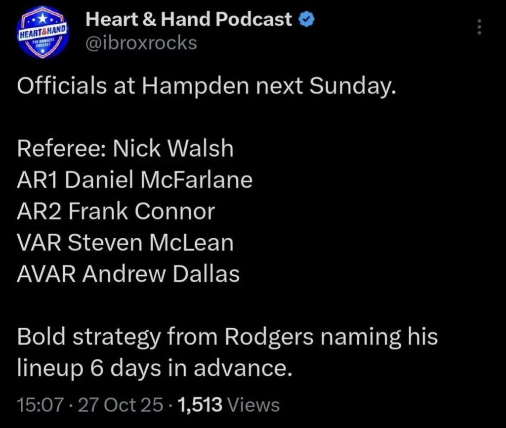 Well… he set us up before he left. Playing 11 v 12, Rhöl (roll) on Sunday. WATP ❤️🤍💙