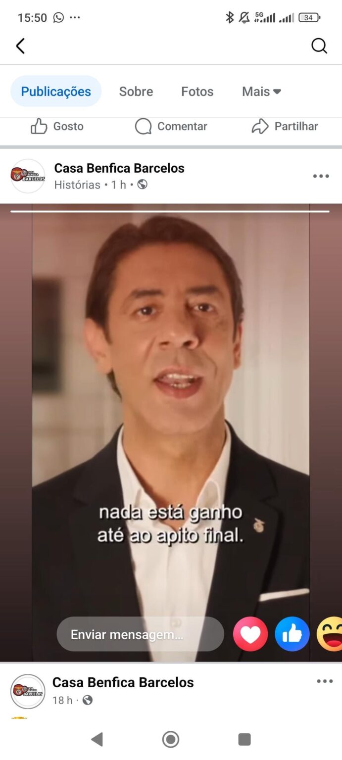 Casas do Benfica novamente a fazer campanha pelo incumbente