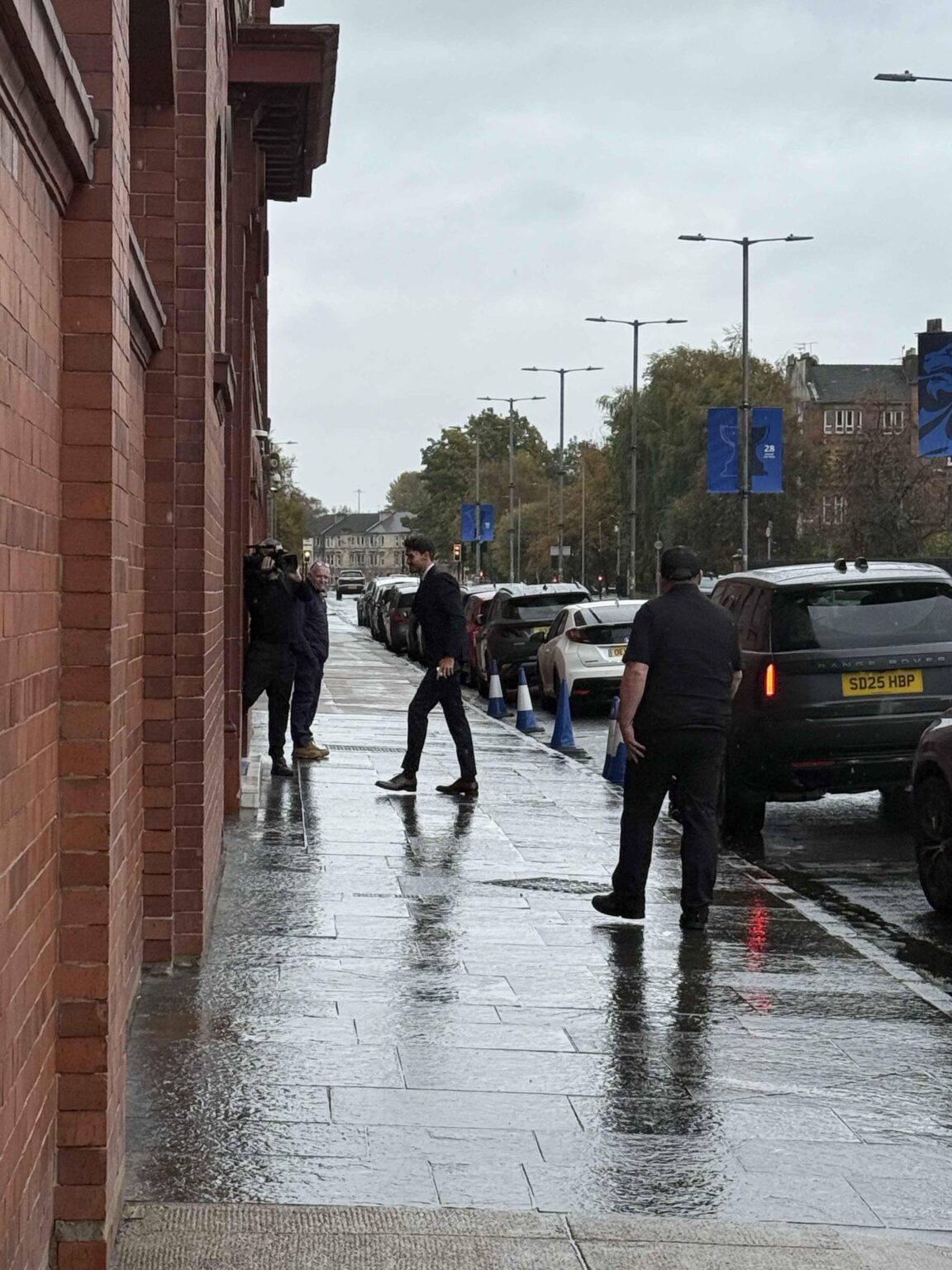 Danny Röhl arrives at Ibrox