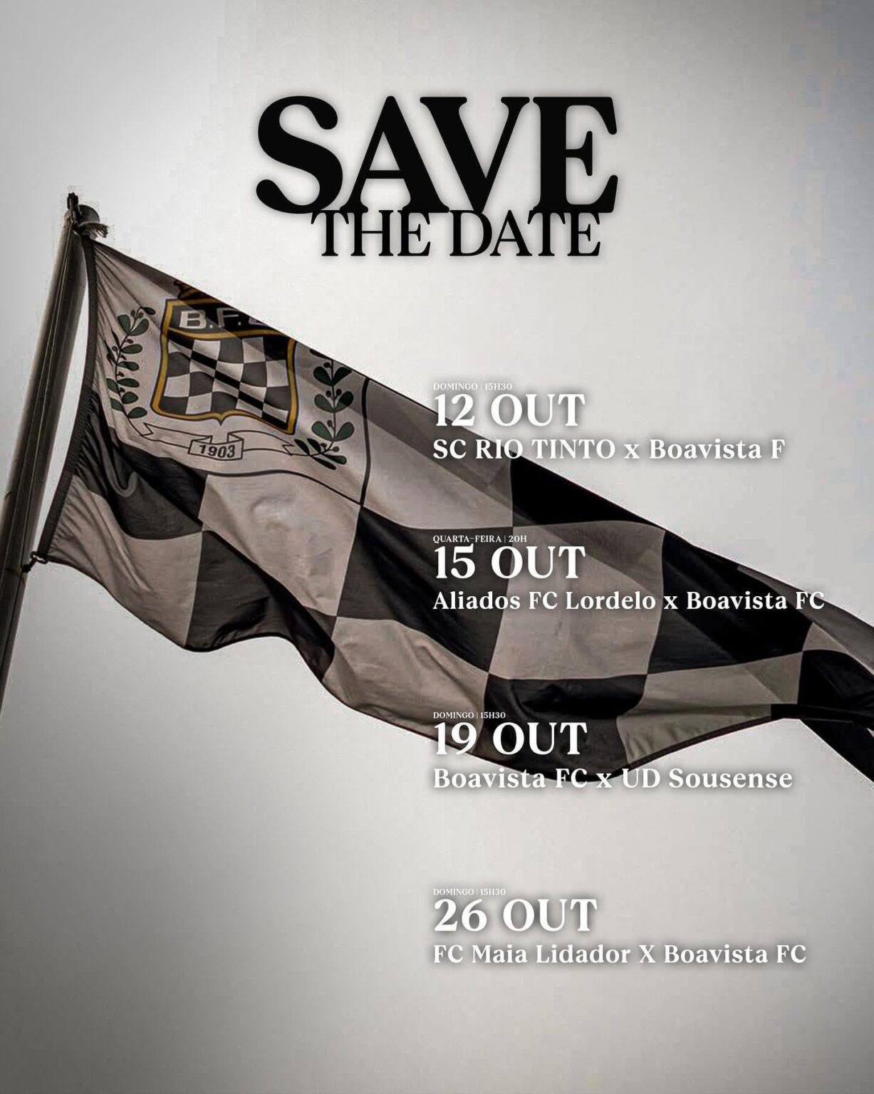 Anúncio das datas dos jogos