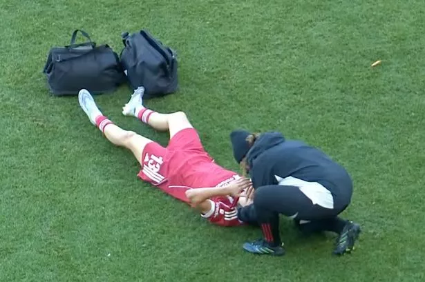 Liverpool's Mia Enderby needed swift treatment on the pitch before she was taken to hospital