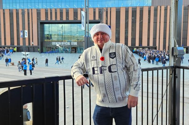 Simon Williams outside Hill Dickinson Stadium on Saturday