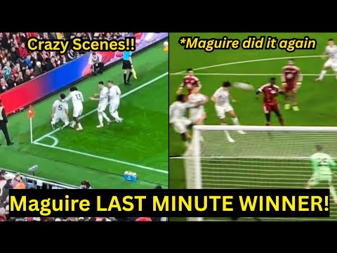 😱 Crazy Scenes as Harry Maguire Scored 86th Minute GOAL against Liverpool as Man United 2-1 win