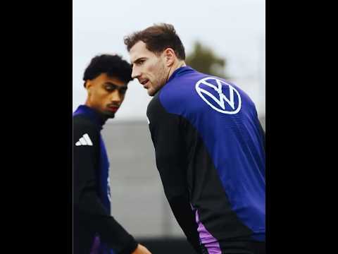 Leon Goretzka at Germany's training session before the game against Luxembourg