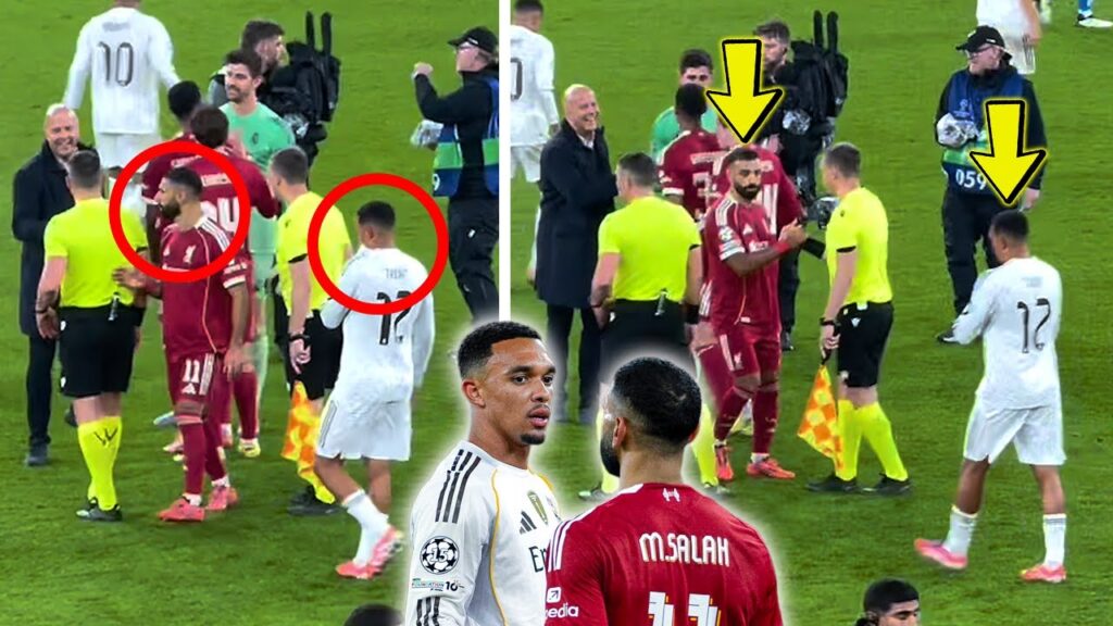 Mo Salah Ignores Trent Alexander-Arnold After Liverpool vs Real Madrid 1-0 (Watch Full Clip)