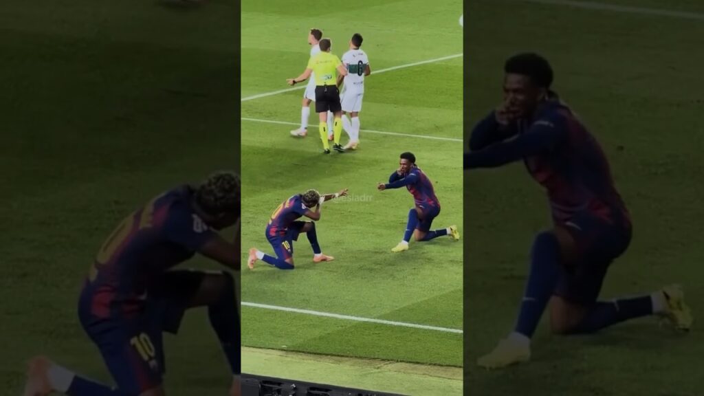 Lamine Yamal y Alejandro Balde: celebración de gol vs Elche