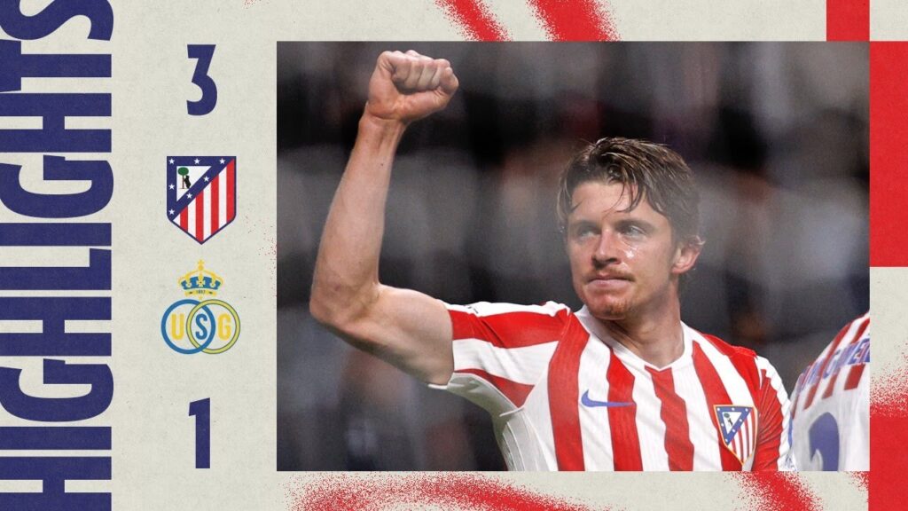 Atlético de Madrid 3-1 Union Saint-Gilloise | ⚽ Julián Alvarez, Gallagher & Llorente | HIGHLIGHTS