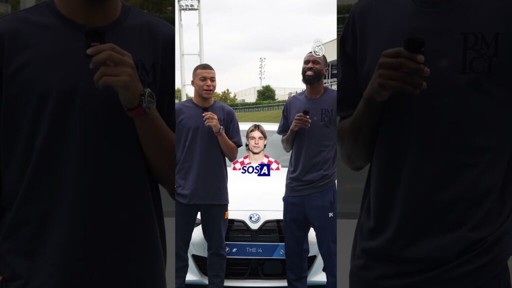 ❓ Name a player with... #Mbappé & #Rüdiger 🚗 @BMW | #rethinkthegame