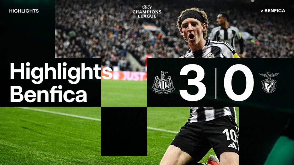 HUGE WIN IN THE UCL 😍 Newcastle United 3 Benfica 0 | UEFA Champions League Highlights