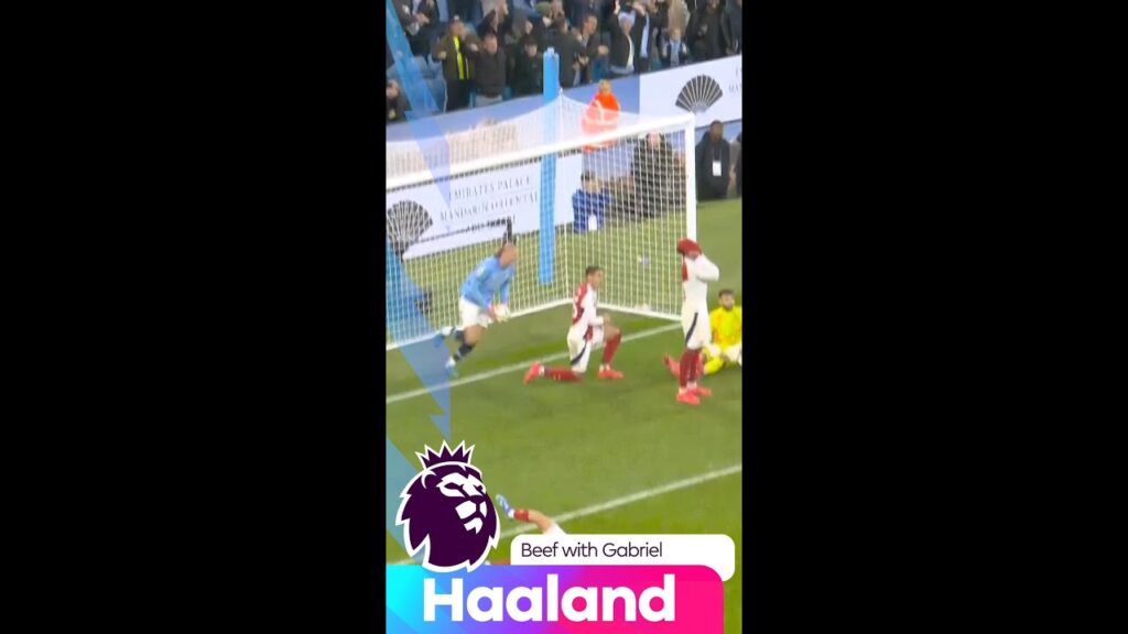 Cheeky! Haaland re-ignites beef with Gabriel after late equaliser