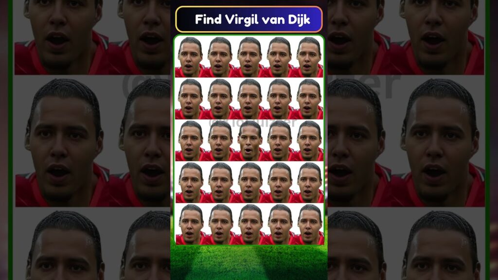Find Cristiano Ronaldo , Mohamed Salah & Virgil van Dijk ? #quiz #ronaldo #sports #football #cr7