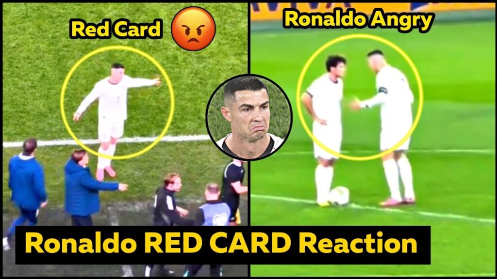Ronaldo Very ANGRY at Vitinha & Neves then gets RED CARD vs Ireland