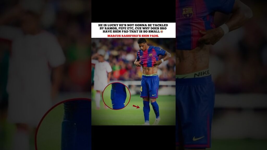 What Are these shin pads bro 😭| #football #rashford