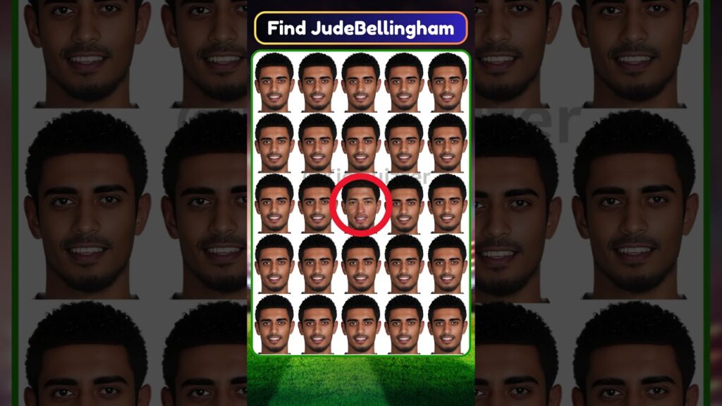 ⚽ Find Cristiano Ronaldo , Jude Bellingham  & Rodri  ? #quiz #ronaldo #football #sports #cr7