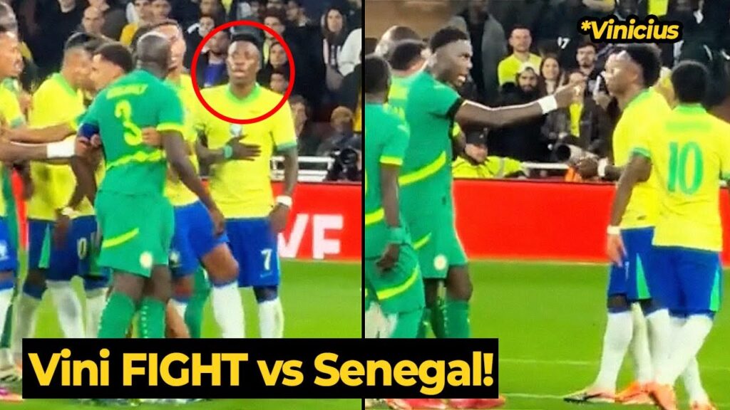 Vinicius’ CRAZY FIGHT vs Senegal Player | Brazil vs Senegal HIGHLIGHTS