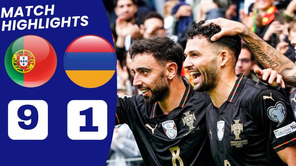 Portugal vs Armenia (9-1) HIGHLIGHTS | Bruno Fernandes HAT-TRICK vs Armenia.