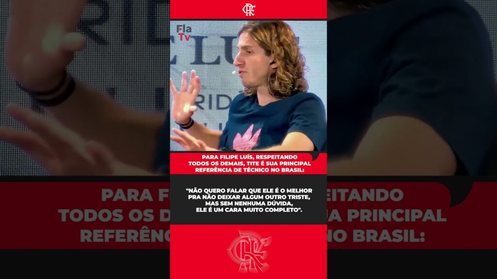 Para Filipe Luís o técnico Tite é sua principal referência de treinador no Brasil #flatv #fla