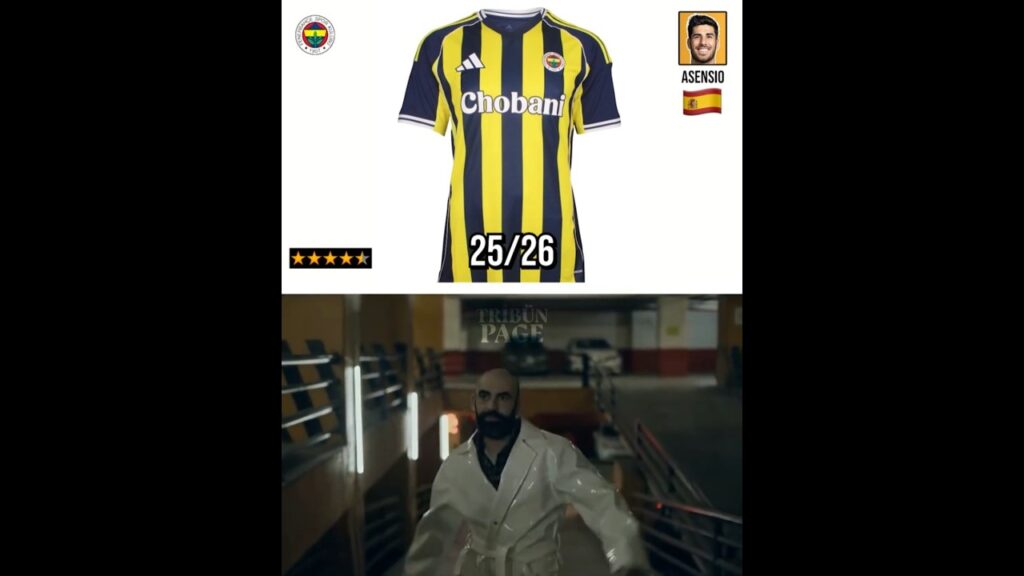 Marco Asensio'nun giydiği formaları oyluyoruz #futbol #2026 #psg #realmadrid #fenerbahçe #astonvilla