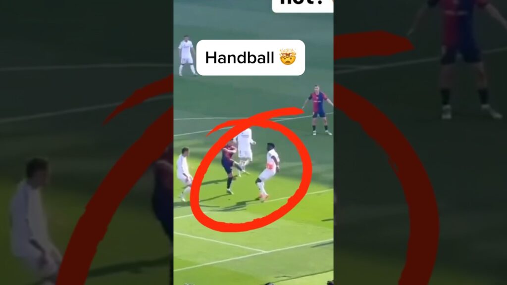 🗣️Barcelona ROBBED: Tchouameni Handball 😡#barcelona #realmadrid #shorts #elclasico