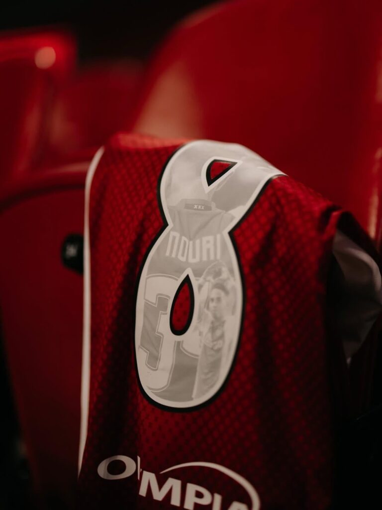 Ajax playing with special Nouri kits tonight, in honour of the Nouri Foundation