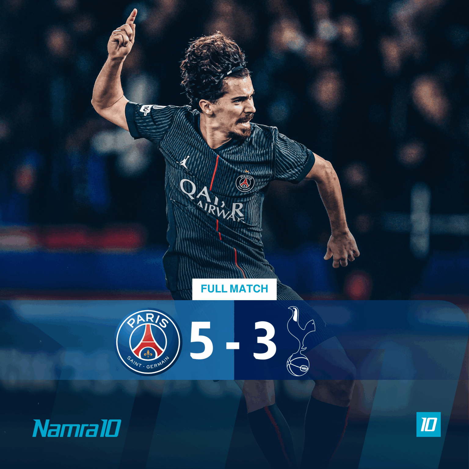 Paris Saint-Germain achieve their first-ever victory over Tottenham, what do you think of the match?