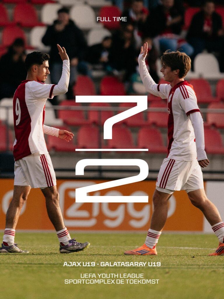 Ajax U19 demolish Galatasaray in the Youth League: 7-2! Hattrick Emre Ünüvar