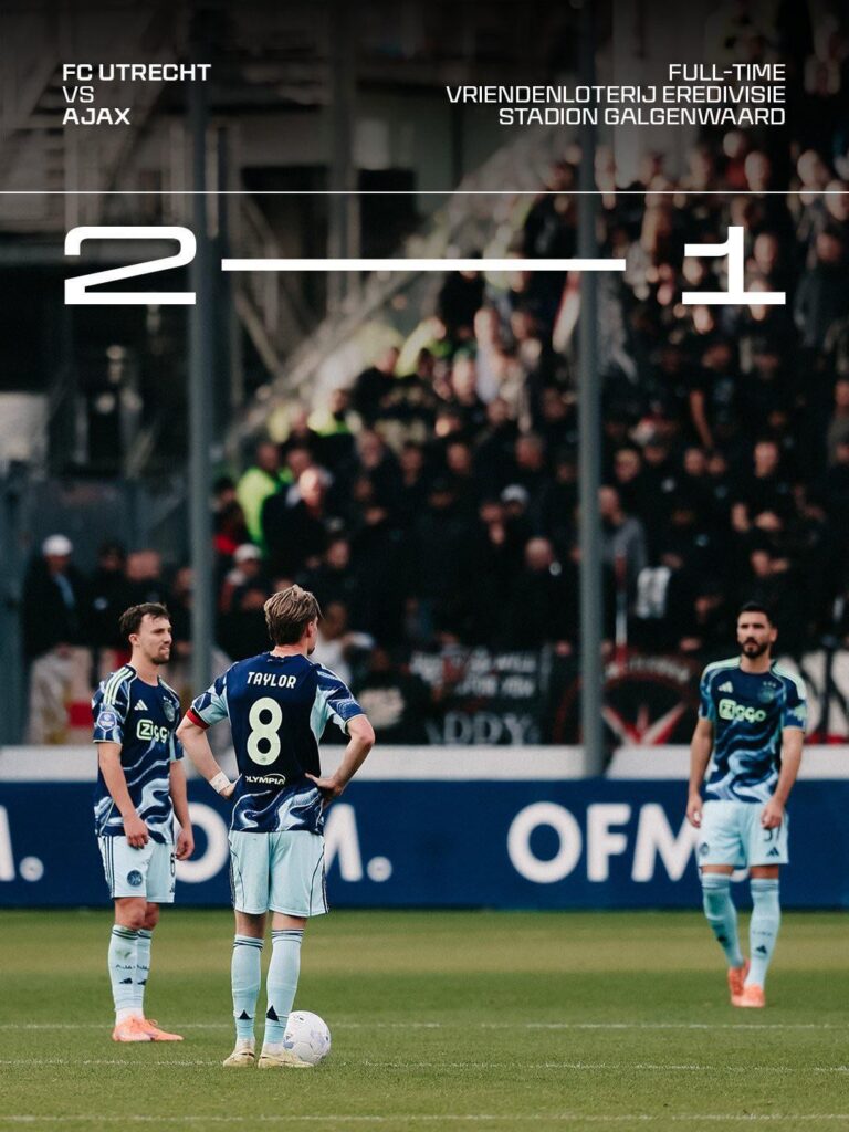 No new manager bounce as Ajax make the same mistakes and lose 2-1 to FC Utrecht