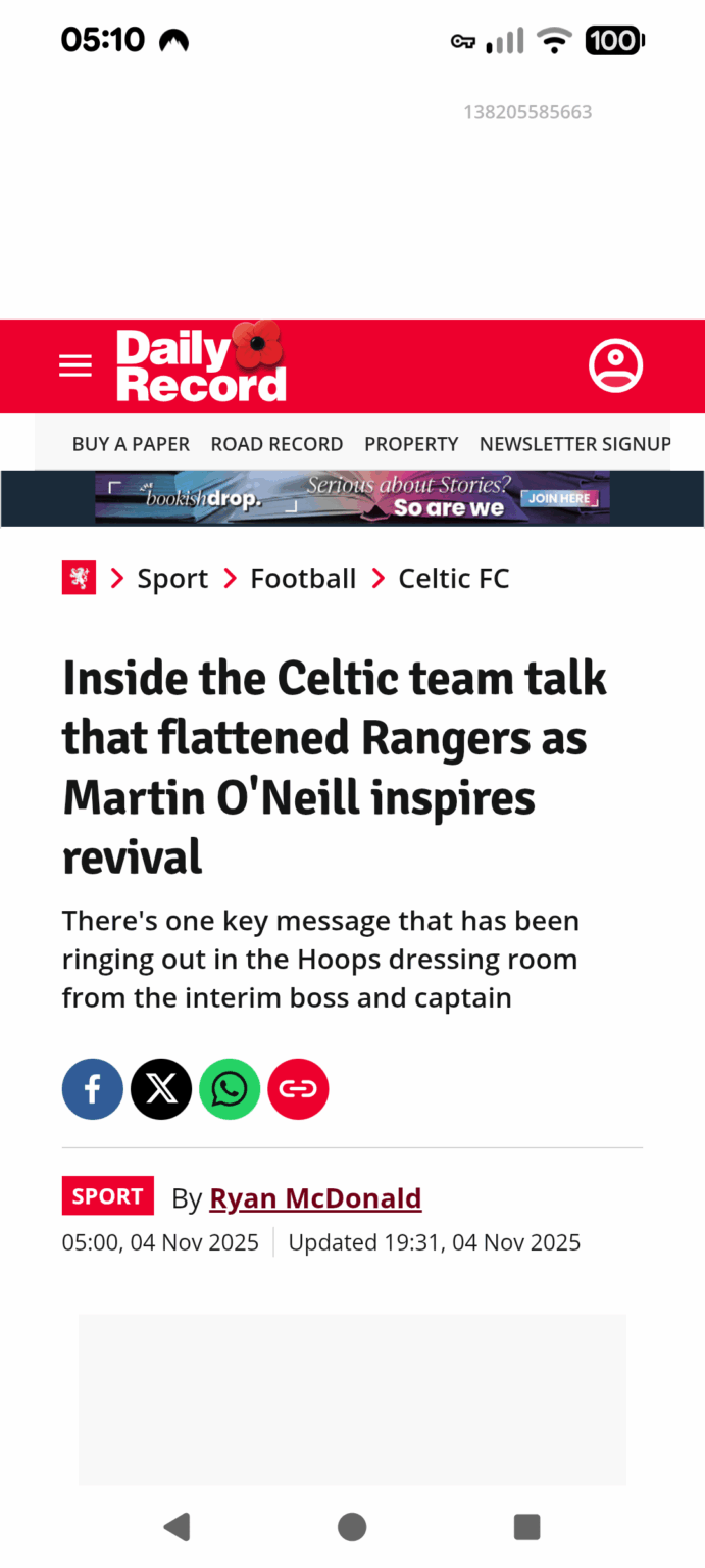 Did I have a stroke? Did I watch the wrong old firm?