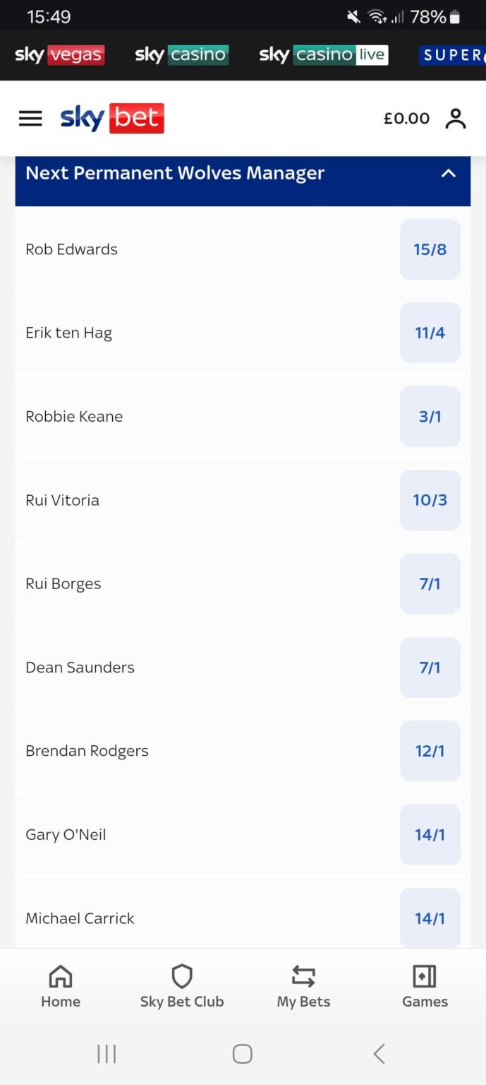 This isnt a manager speculation post. More of a question as to what skybet are smoking to have Dean Fucking Saunders so high in that list.