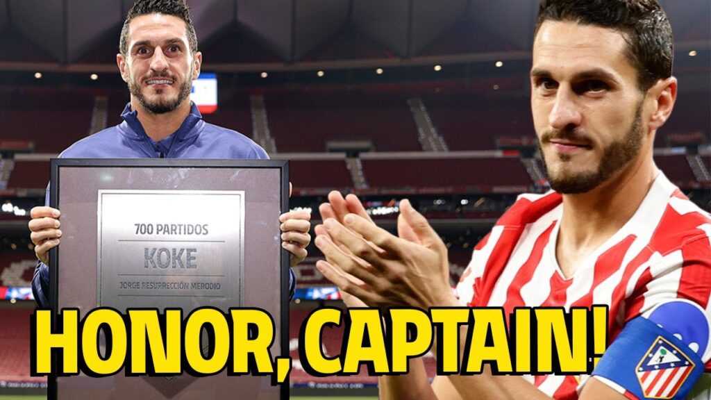 Koke celebrated his 700th games as Atlético de Madrid player