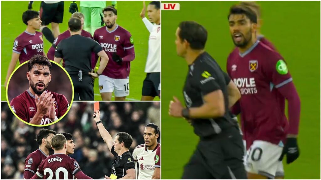 🟥 Lucas Paqueta SENT OFF with RED CARD vs West Ham | Lucas Paqueta red card vs West Ham