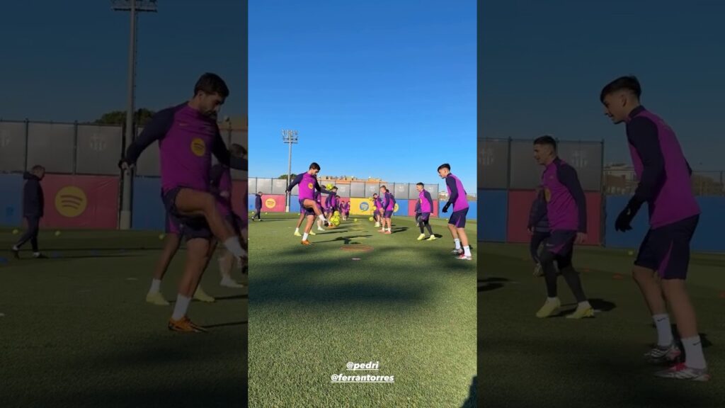Pedri and Ferran performed this move well😆😆 #shorts #ferrantorres #pedri #fcbarcelona #training
